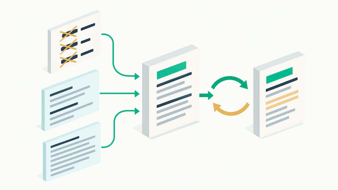Brief inputs guiding a draft with fewer revisions